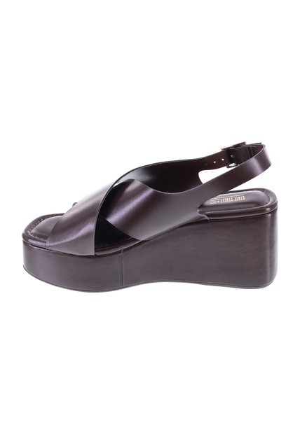 Sandalias Fortaleza Con Taco Tipo Cuña Para Mujer Café Oscuro State Street 211198