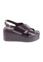 Sandalias Fortaleza Con Taco Tipo Cuña Para Mujer Café Oscuro State Street 211198 de State Street