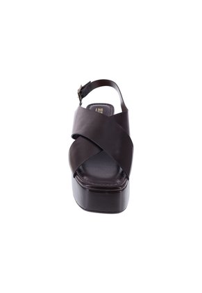 Sandalias Fortaleza Con Taco Tipo Cuña Para Mujer Café Oscuro State Street 211198