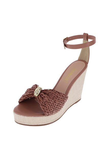 Sandalias Belem Con Taco Tipo Cuña Para Mujer Café Medio State Street 211278