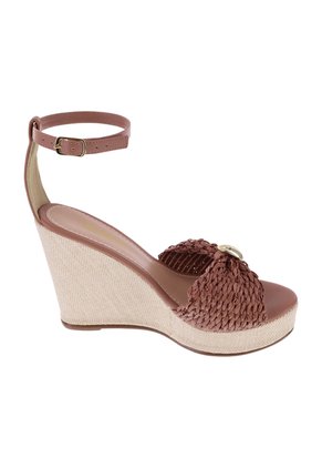 Sandalias Belem Con Taco Tipo Cuña Para Mujer Café Medio State Street 211278