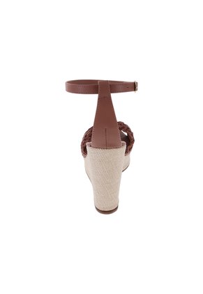 Sandalias Belem Con Taco Tipo Cuña Para Mujer Café Medio State Street 211278