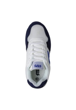 Tenis Deportivos Niño Steps - Color Blanco/Azul 