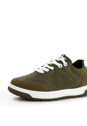 Zapatos Casuales Para Niño Marca Steps, Color Verde Oscuro