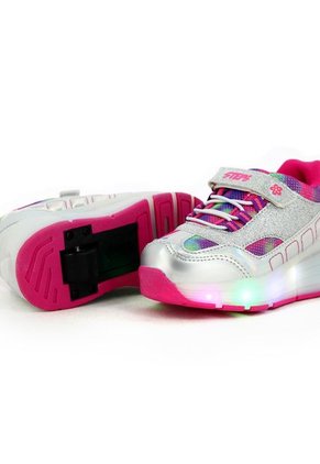Tenis Patín Para Niña Marca Steps, Color Plateado