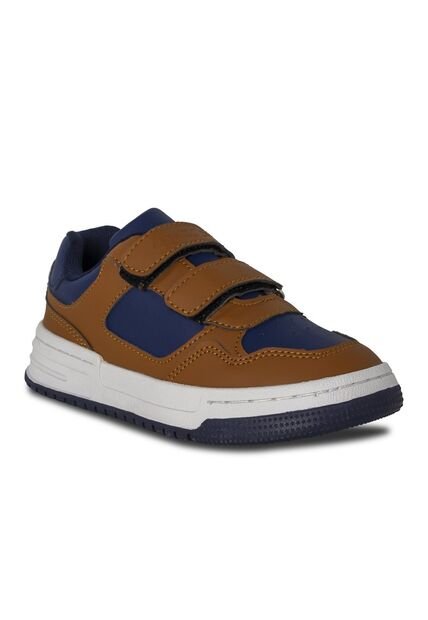 TENIS NIÑO STEPS CAFE/AZUL