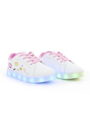 Tenis De Luces Para Niña Marca Steps, Color Blanco