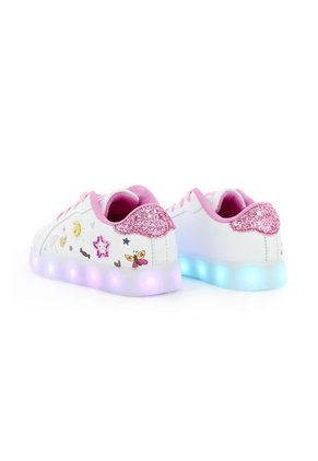 Tenis De Luces Para Niña Marca Steps, Color Blanco