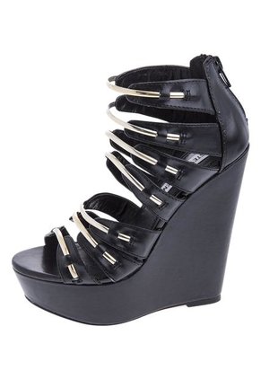 Sandalia Tacón Corrido Negra Steve Madden