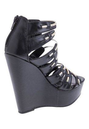 Sandalia Tacón Corrido Negra Steve Madden