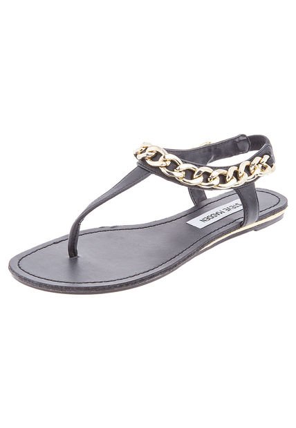 Sandalia Plana Negra Steve Madden