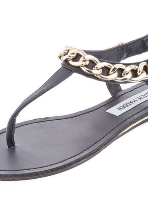 Sandalia Plana Negra Steve Madden