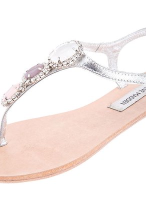 Sandalia Plana Plateada Steve Madden