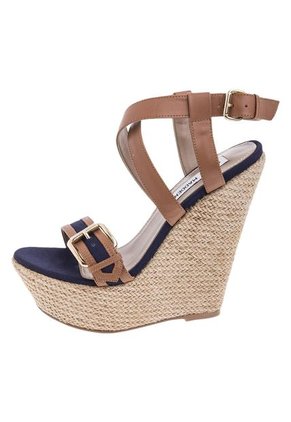 Sandalia Tacón Corrido Café-Azul Steve Madden