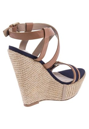 Sandalia Tacón Corrido Café-Azul Steve Madden