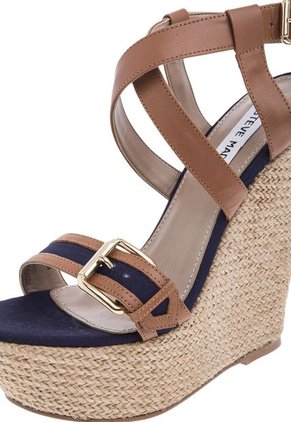 Sandalia Tacón Corrido Café-Azul Steve Madden
