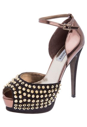Peep Toe Negro-Bronce Steve Madden