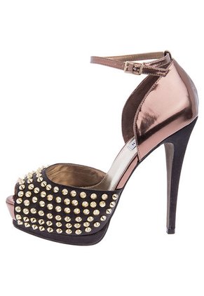 Peep Toe Negro-Bronce Steve Madden