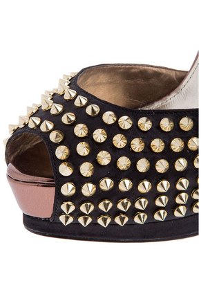 Peep Toe Negro-Bronce Steve Madden