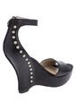 Sandalia Tacón Corrido Negro Nine West de Steve Madden