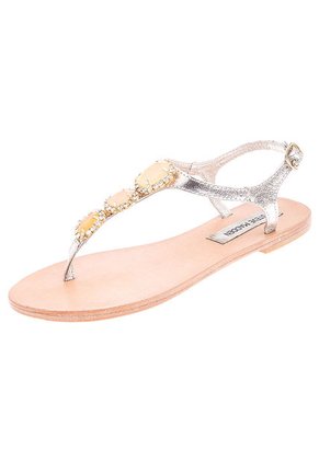 Sandalia Plana Plateada Steve Madden