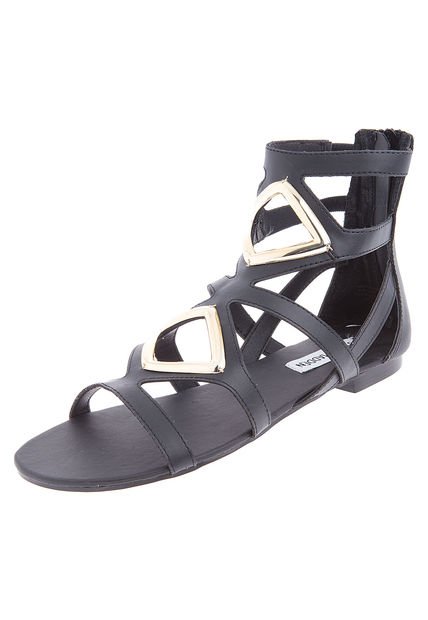 Sandalia Plana Negra Steve Madden