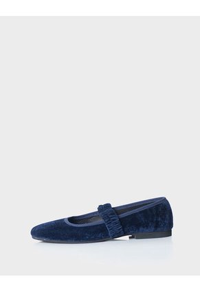 Baleta Belen Terciopelo Azul