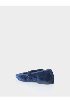 Baleta Belen Terciopelo Azul