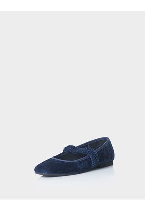Baleta Belen Terciopelo Azul