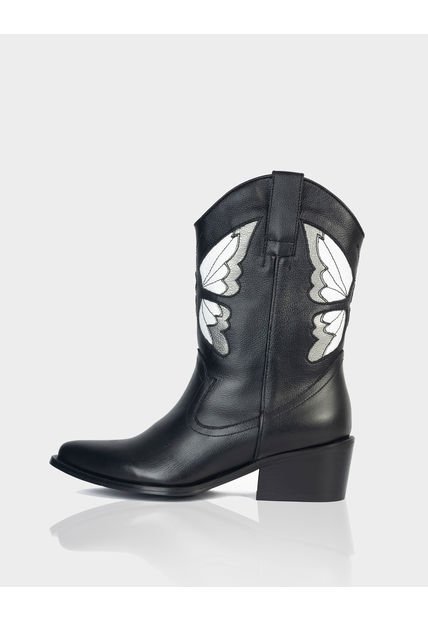Bota Texana Duna Negro * Blanco