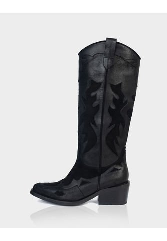 Bota Texana Dakota Cuero Negro Stivali