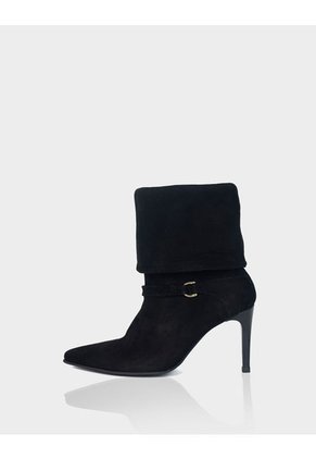 Bota Versatta Cuero Ante Negro