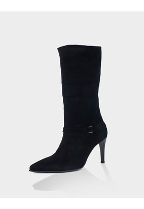 Bota Versatta Cuero Ante Negro