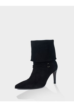 Bota Versatta Cuero Ante Negro