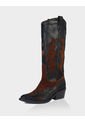 Bota Texana Dakota Cuero Negro * Canela de Stivali