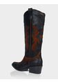 Bota Texana Dakota Cuero Negro * Canela de Stivali