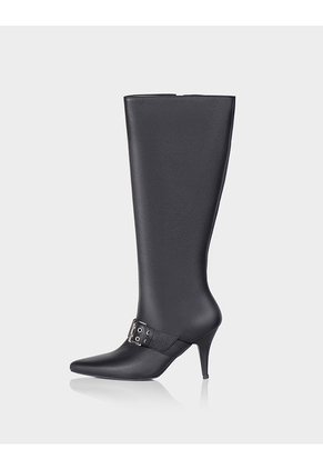 Bota Tiara Cuero Negro