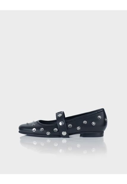 Zapato Bailarina Allegra Cuero Negro