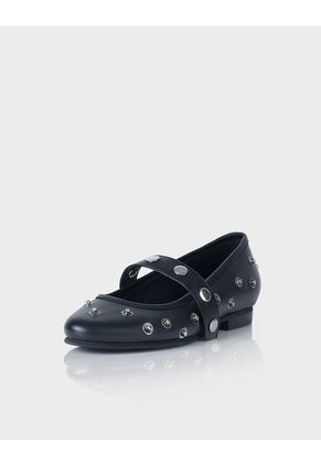 Zapato Bailarina Allegra Cuero Negro