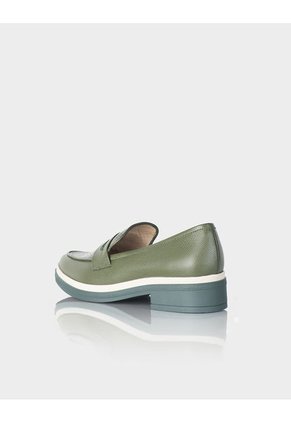 Mocasin Andaluza Cuero Verde Militar