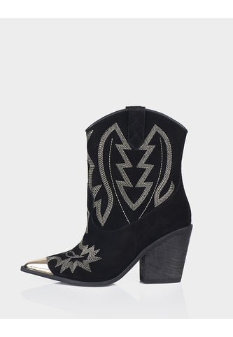 Bota Texana Wonder Gamuza Negro Stivali