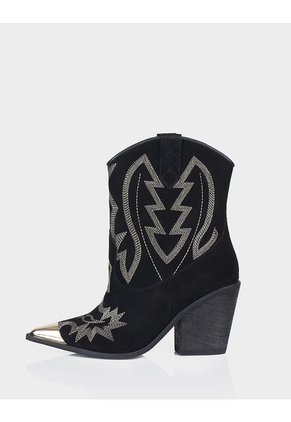 Bota Texana Wonder Gamuza Negro