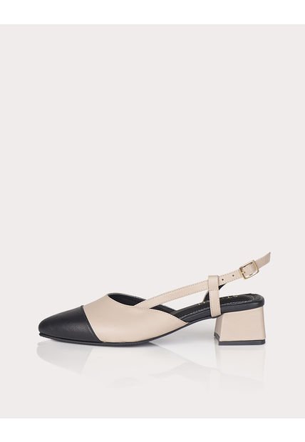 Zapato Slingback Khatia Negro X Beige