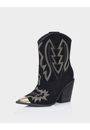 Bota Texana Wonder Gamuza Negro