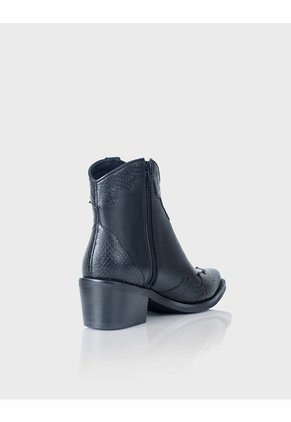 Botin Texano San Antonio Cuero Negro