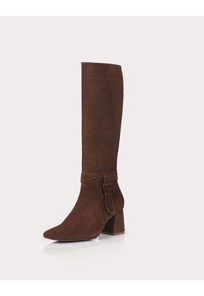 Bota Vitalia Cuero Ante Canela