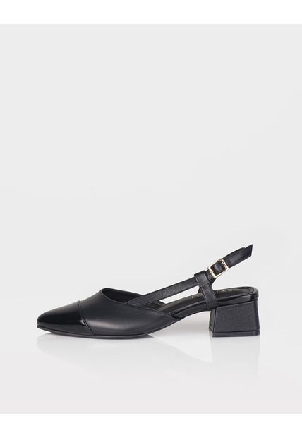 Zapato Slingback Khatia Charol X Napa Negro