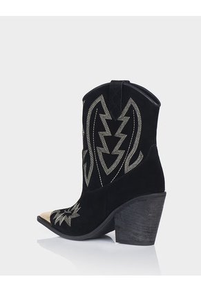 Bota Texana Wonder Gamuza Negro