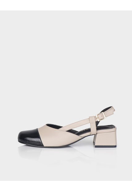 Zapato Slingback Kora Negro X Pardo