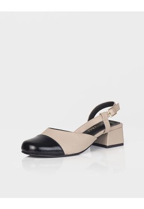 Zapato Slingback Kora Negro X Pardo